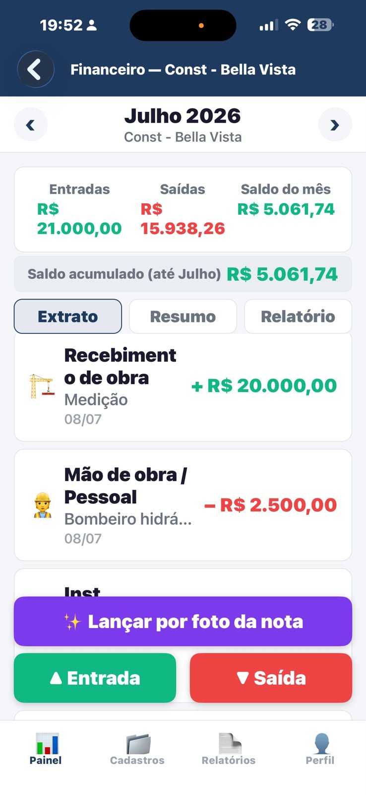 Lançar nota por IA